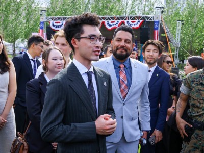 Студенты  Kozybayev University на официальном приеме Посольства США