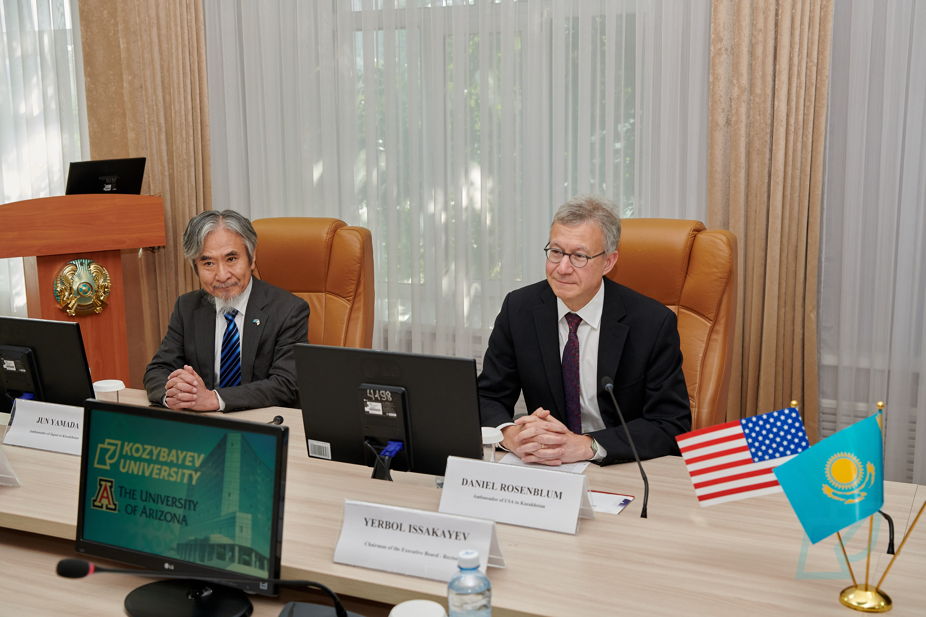 US Ambassador Daniel Rosenblum and Japanese Ambassador Yamada Jun visited Kozybayev University