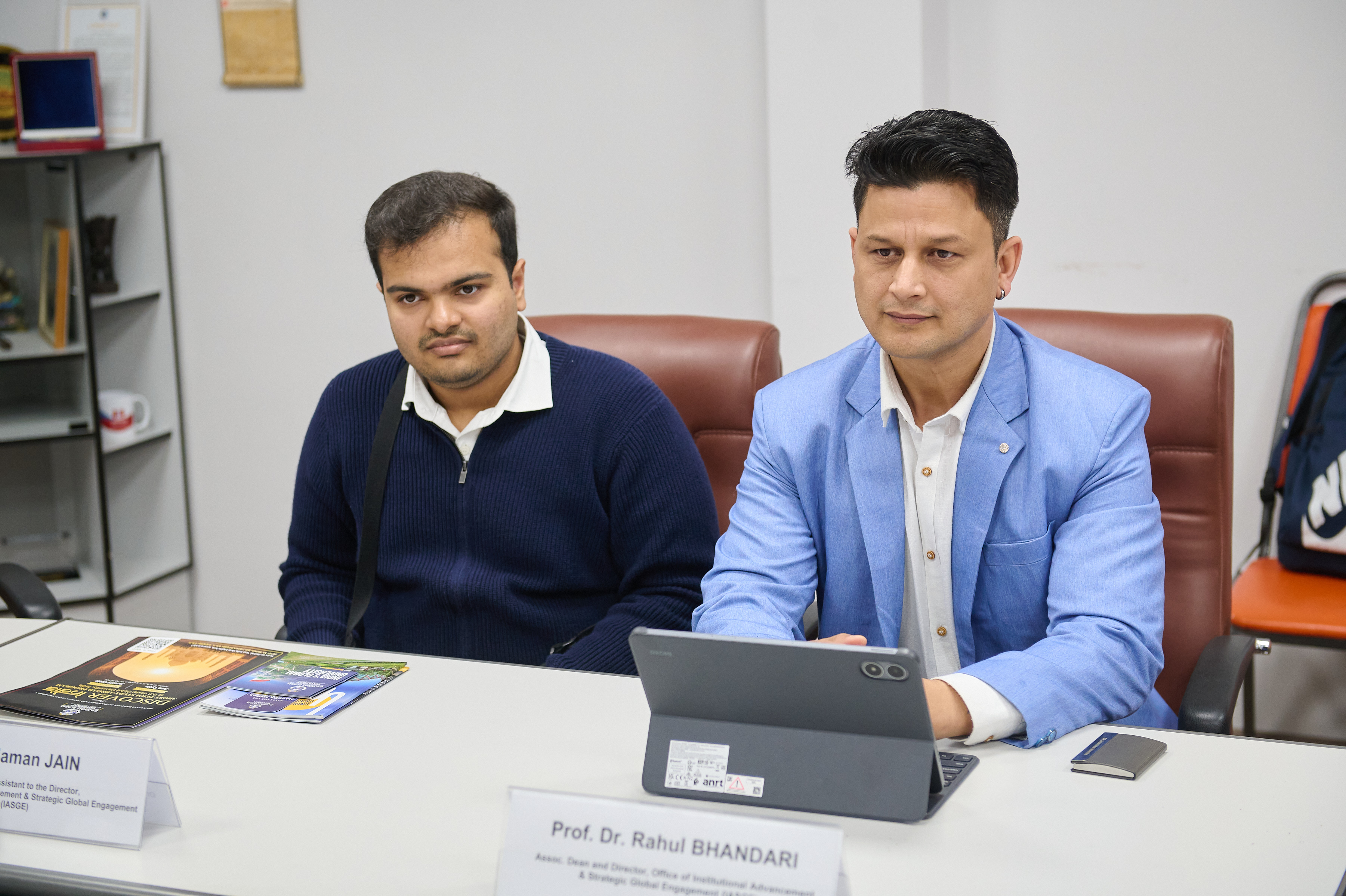 В Kozybayev University побывали представители Глобального университета О. П. Джиндала (JGU)